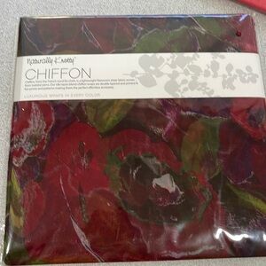 Naturally Knotty Chiffon New Sealed Silk Rayon Scarf/wrap. Tulip Red